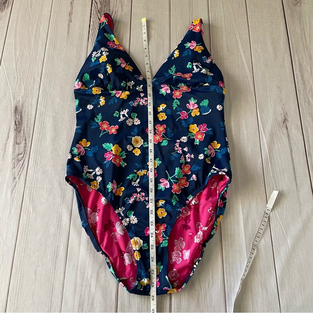 Vera Bradley Reversible One Piece Floral Swimsuit Women’s 16 | XL Blue Pink Boho - Picture 11 of 15